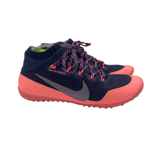 Nike Free Hyperfeel Run Trail Squadron Blue Atomic Pink Shoes Womens 7.5 - Picture 2 of 8